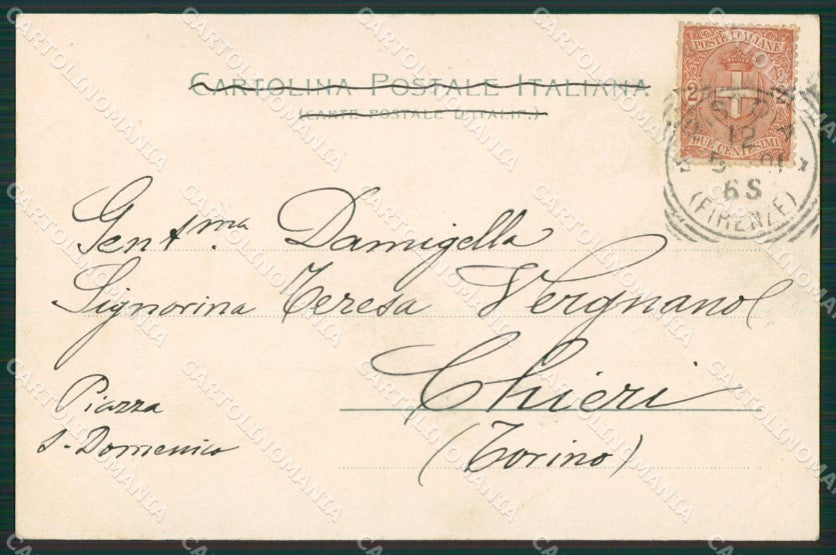 Pistoia Città cartolina KVM1096 – retro