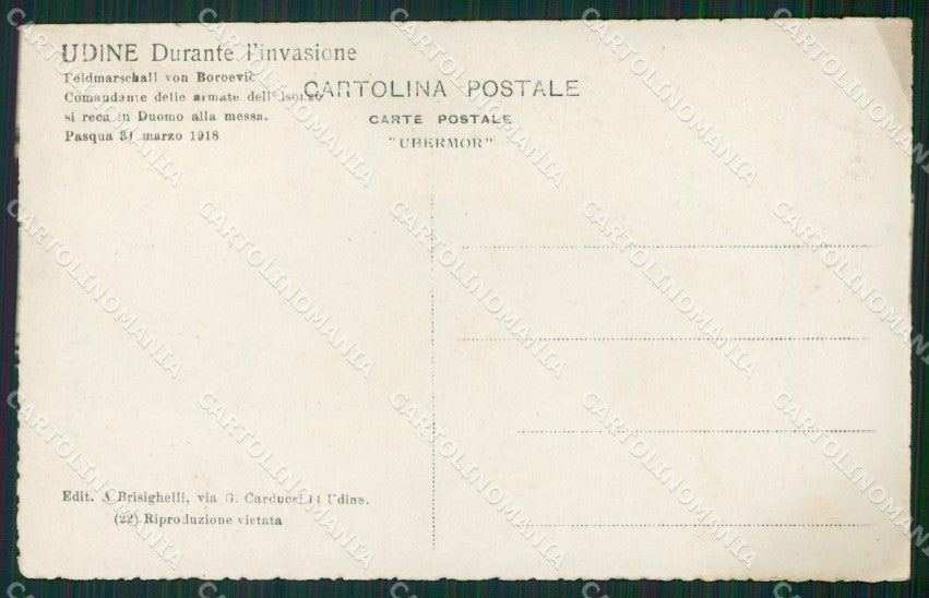 Udine Città Auto Militari Foto cartolina KVM1137 – retro