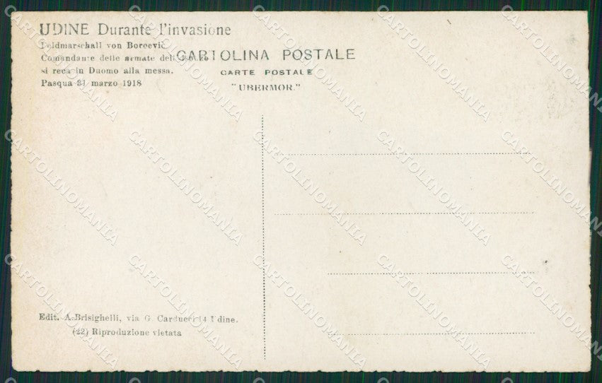 Udine Città Auto Militari Foto cartolina KVM1138 – retro