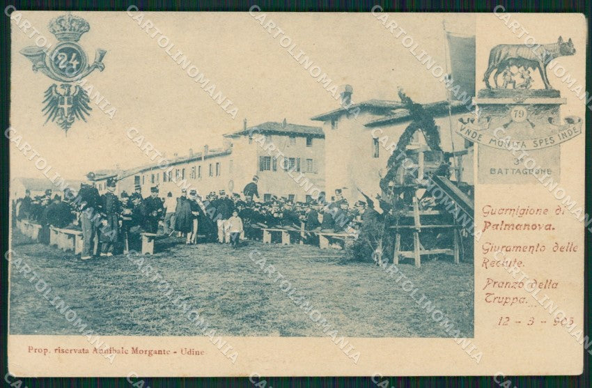 Udine Palmanova Militari cartolina KVM1146 – fronte