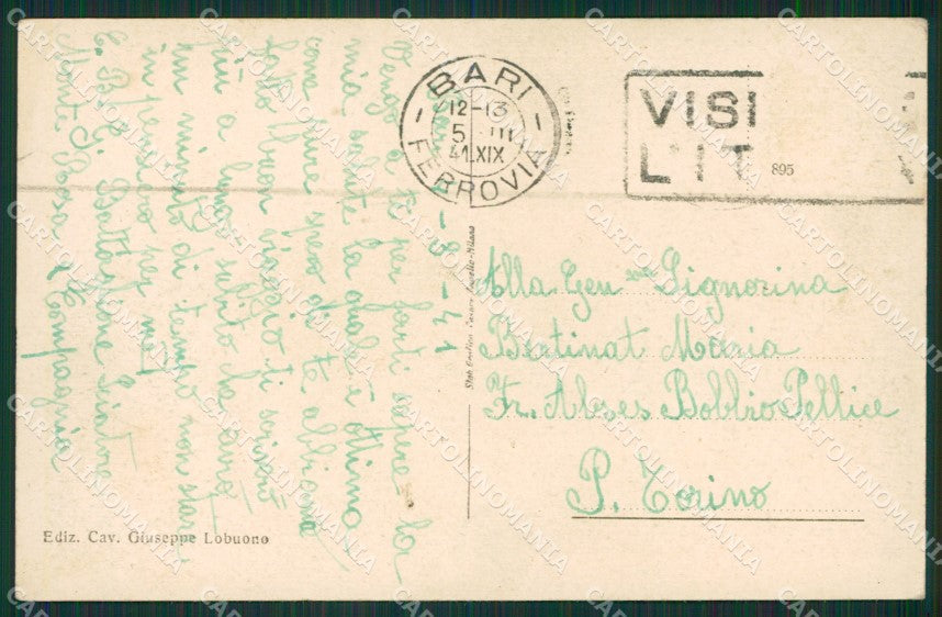 Bari Città cartolina KVM1199 – retro