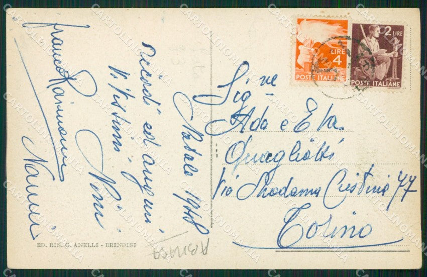 Brindisi Città ABRASA cartolina KVM1206 – retro