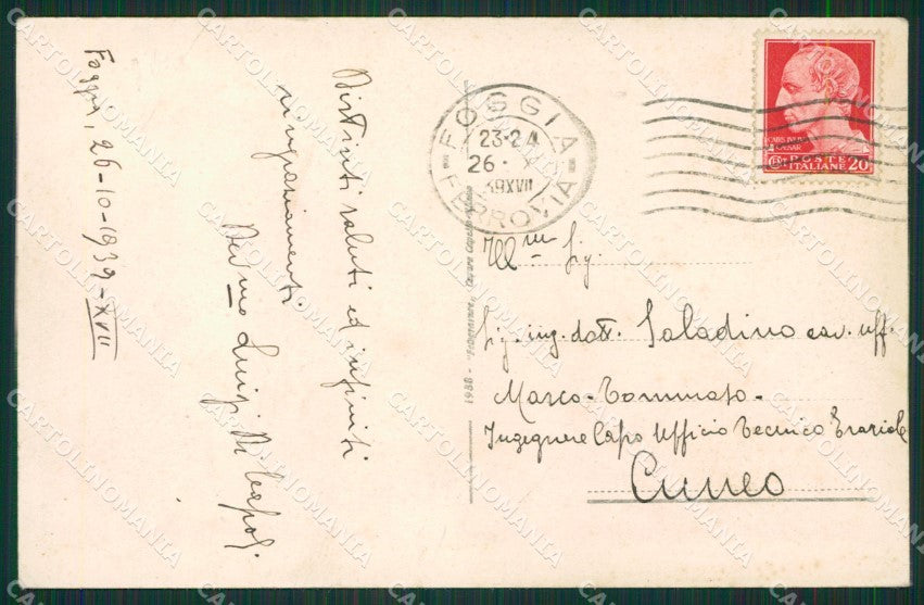 Foggia Città cartolina KVM1220 – retro