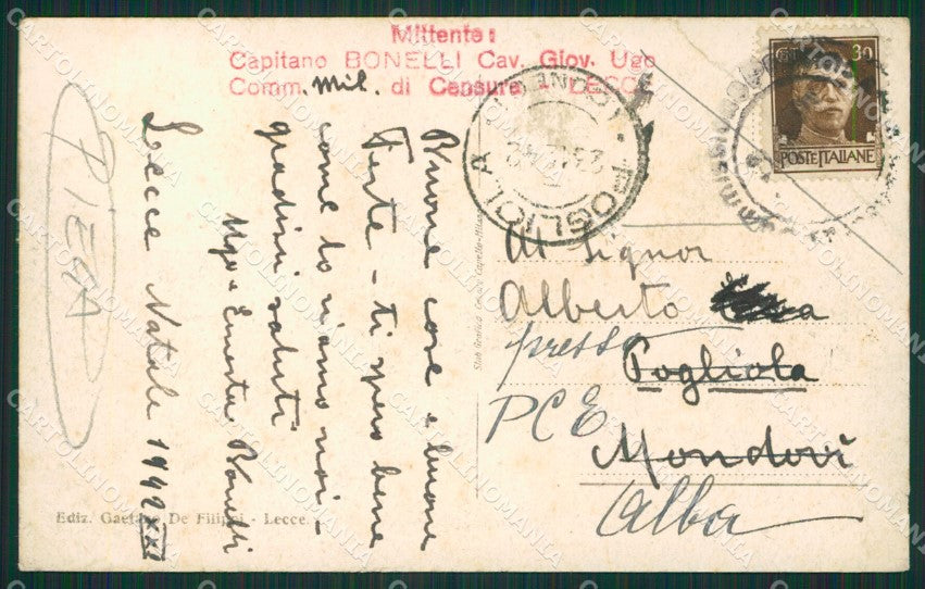 Lecce Città Banca PIEGA cartolina KVM1236 – retro