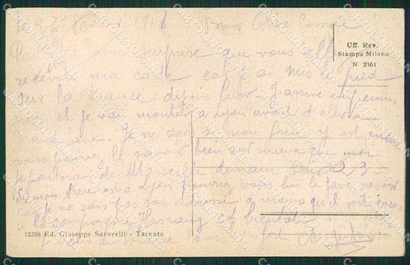 Taranto Città cartolina KVM1239 – retro