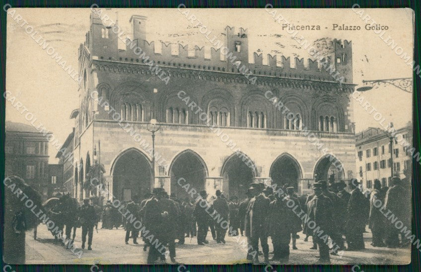 Piacenza Città ABRASA PIEGA cartolina KVM1277 – fronte