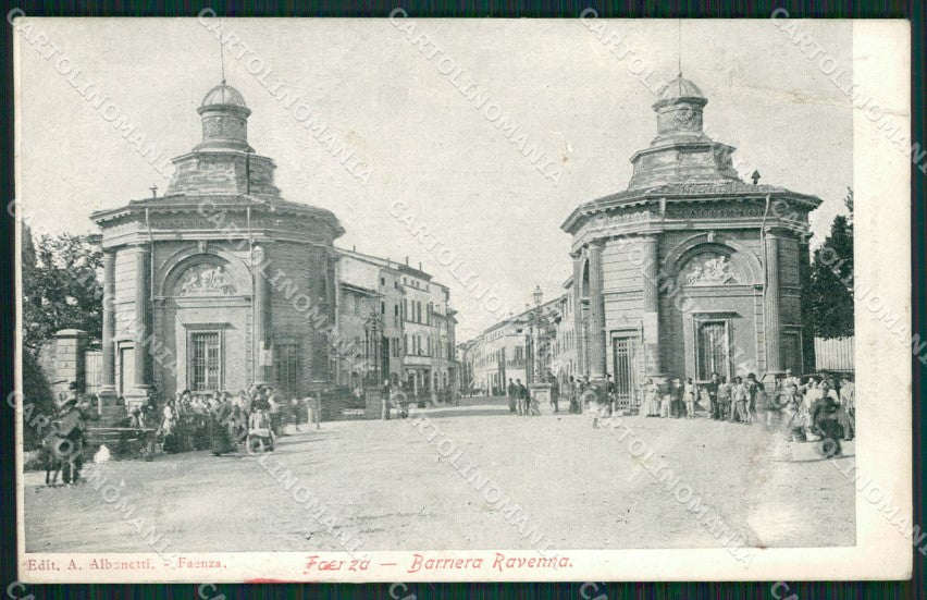 Ravenna Faenza RIFILATA FORO PIEGA cartolina KVM1310 – fronte