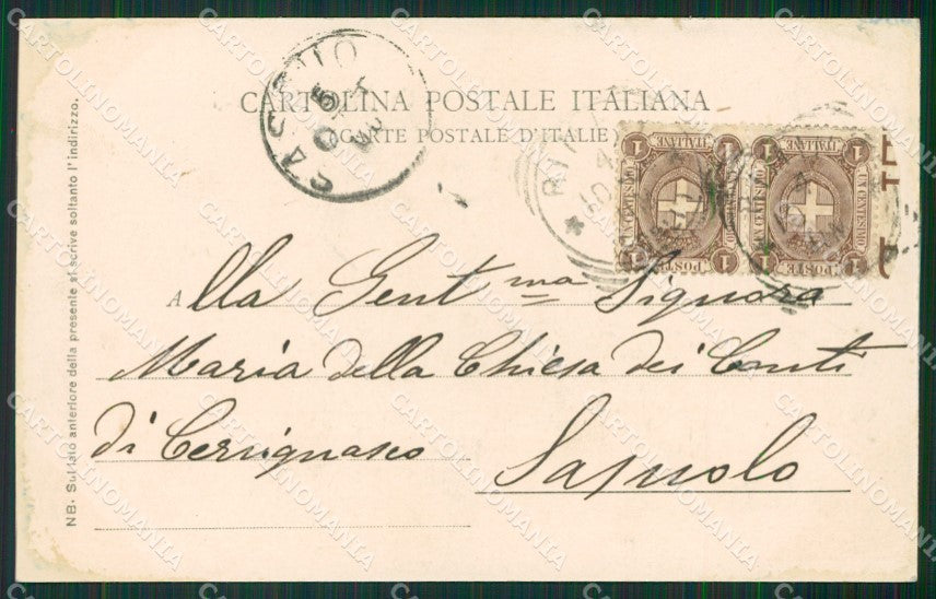 Rimini Città MACCHIA cartolina KVM1318 – retro