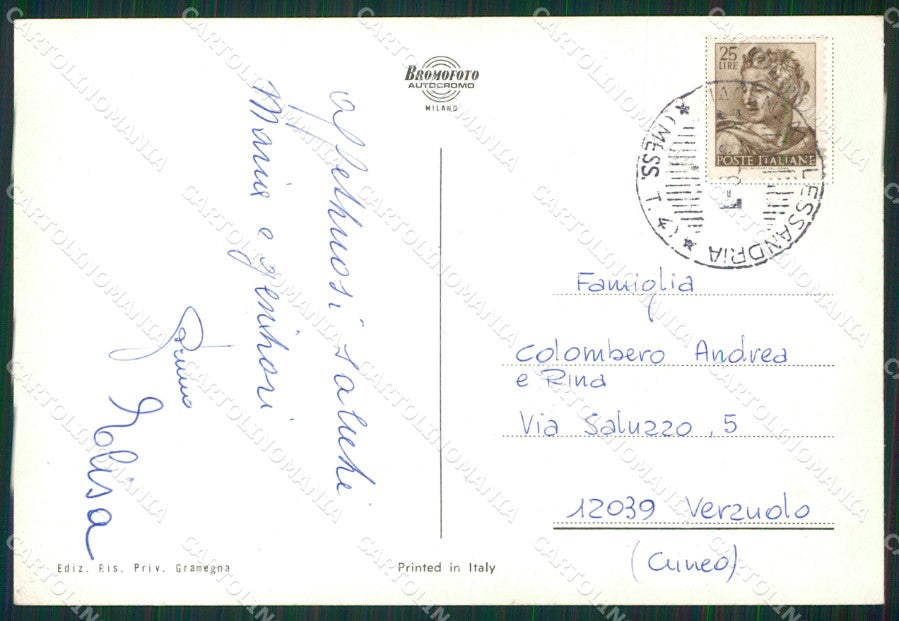 Pavia Stradella Saluti da FG Foto cartolina KVM1353 – retro