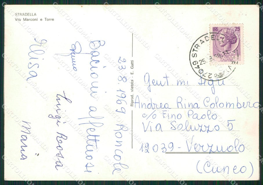 Pavia Stradella FG Foto cartolina KVM1354 – retro