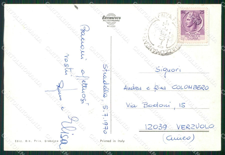 Pavia Stradella Saluti da FG Foto cartolina KVM1355 – retro