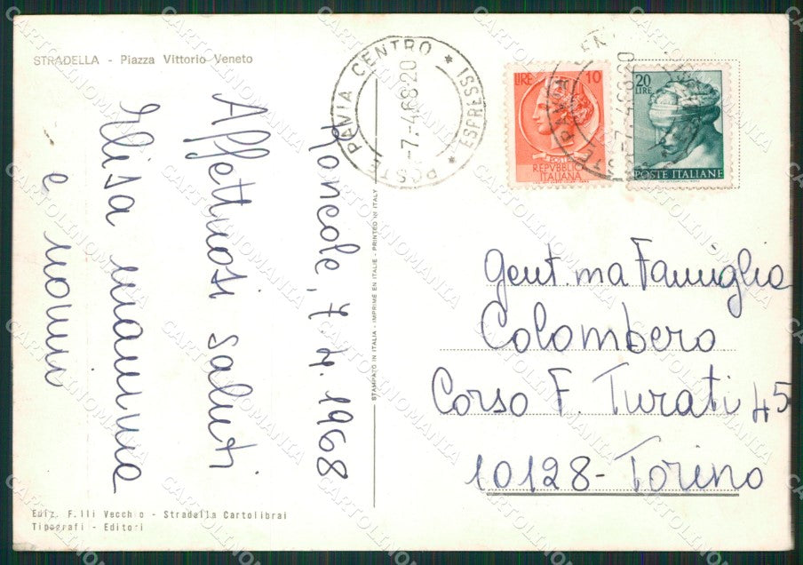 Pavia Stradella FG Foto cartolina KVM1363 – retro