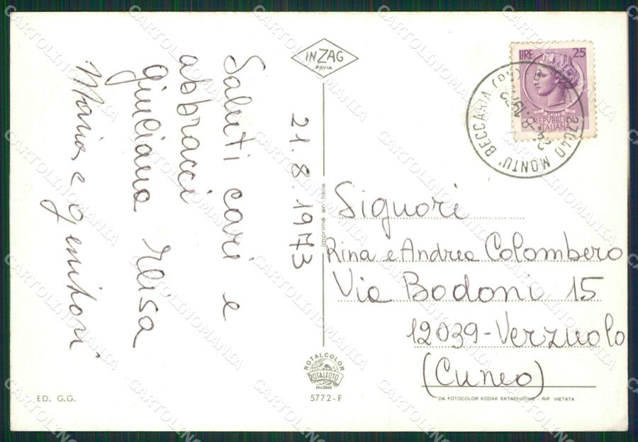 Pavia Stradella FG Foto cartolina KVM1367 – retro
