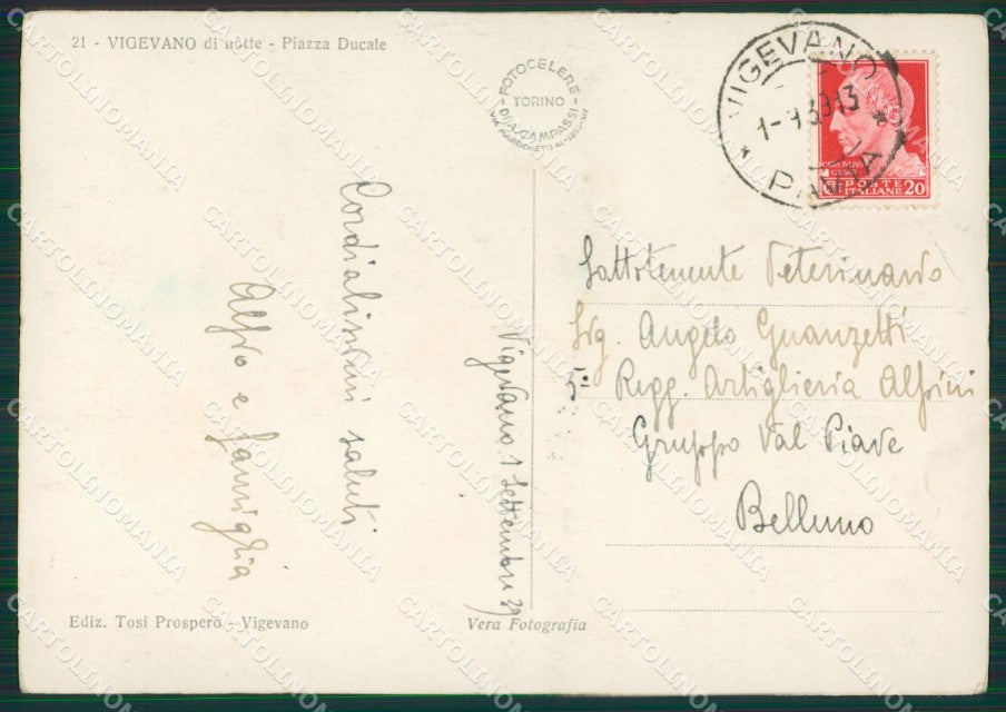Pavia Vigevano FG Foto cartolina KVM1375 – retro