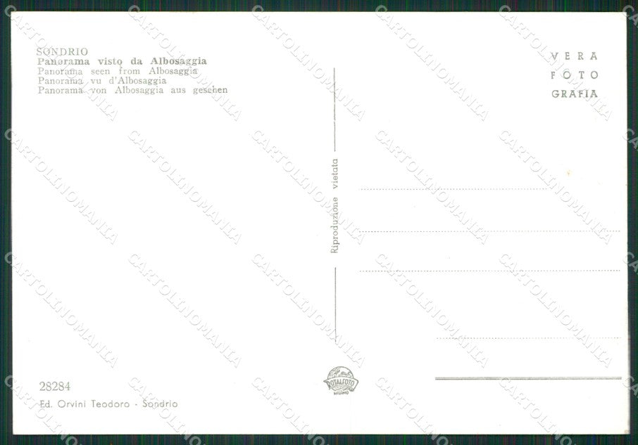 Sondrio Città FG Foto cartolina KVM1389 – retro