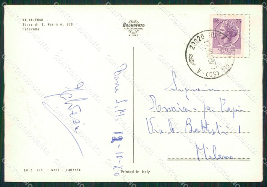 Sondrio Valmalenco FG Foto cartolina KVM1397 – retro