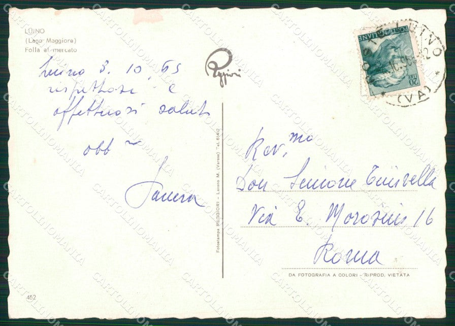 Varese Luino Mercato FG Foto cartolina KVM1412 – retro