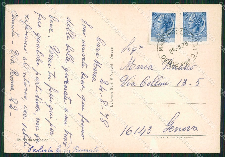 Varese Marchirolo Saluti da FG Foto cartolina KVM1430 – retro