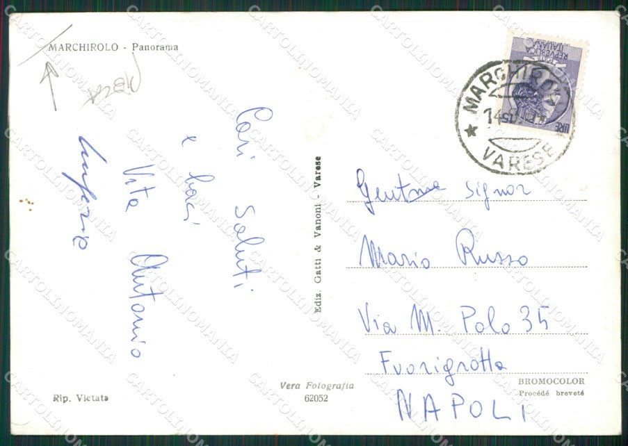 Varese Marchirolo PIEGA FG Foto cartolina KVM1431 – retro