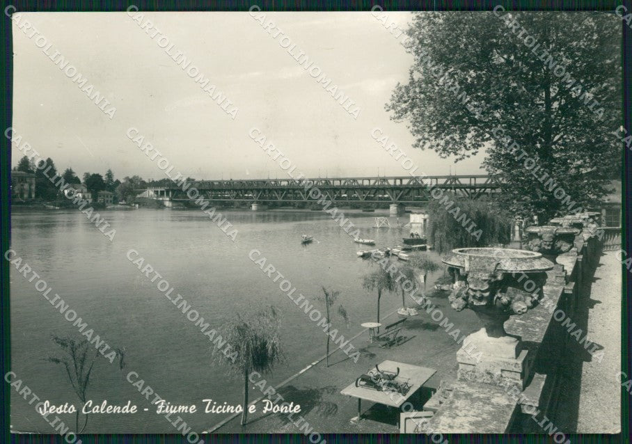 Varese Sesto Calende PIEGA FG Foto cartolina KVM1434 – fronte