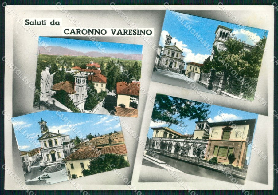 Varese Caronno Varesino Saluti da FG Foto cartolina KVM1437 – fronte