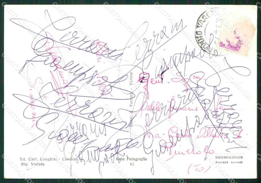 Varese Caronno Varesino Saluti da FG Foto cartolina KVM1437 – retro