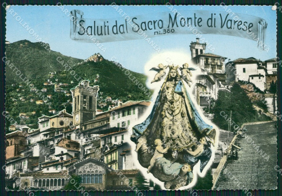 Varese Sacro Monte Saluti da FG Foto cartolina KVM1449 – fronte