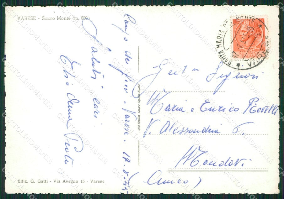 Varese Sacro Monte FG Foto cartolina KVM1454 – retro