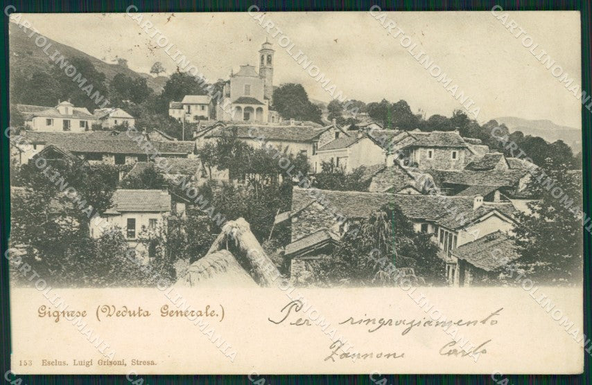 Verbania Gignese cartolina KV1463 – fronte