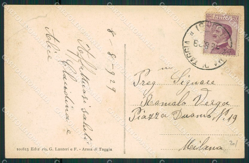Imperia Taggia Arma di cartolina KV1484 – retro
