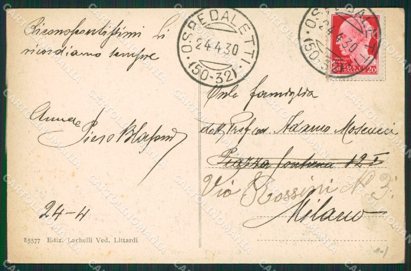 Imperia Ospedaletti cartolina KV1508 – retro