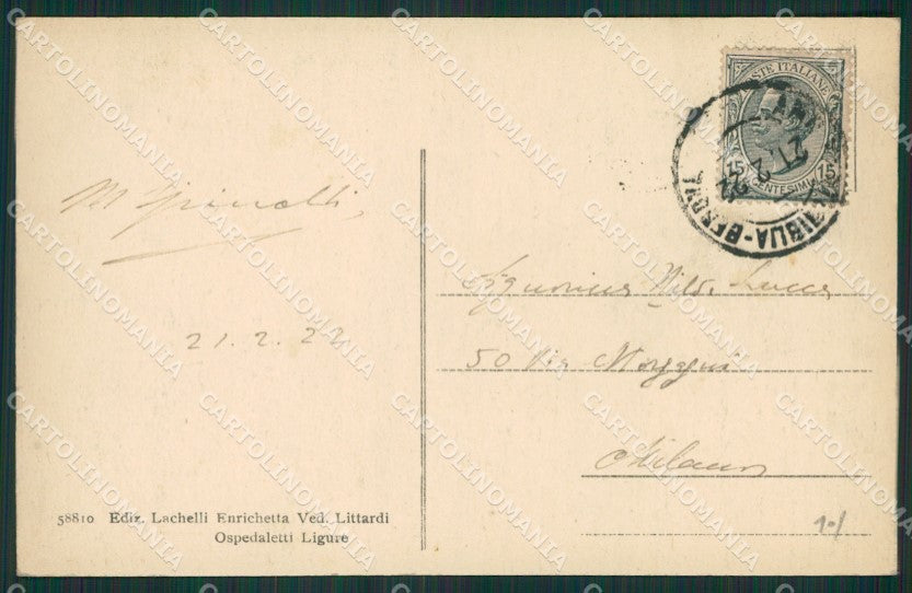 Imperia Ospedaletti cartolina KV1509 – retro