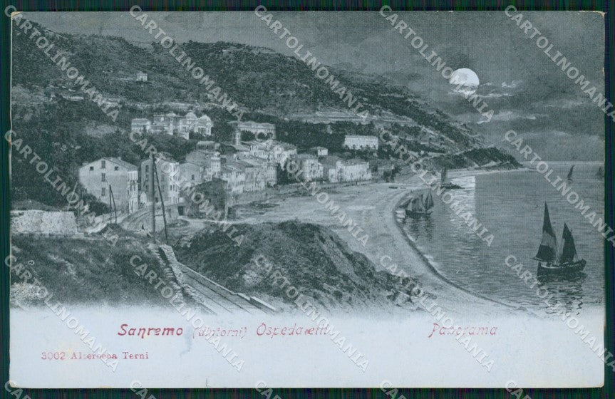 Imperia Ospedaletti Alterocca 3002 Chiaro di Luna cartolina KV1527 – fronte