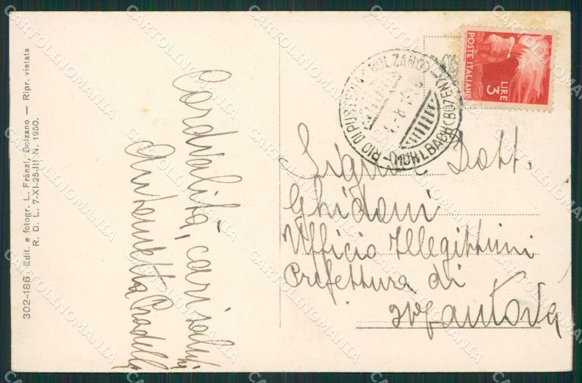 Bolzano Rio di Pusteria cartolina KV1541 – retro