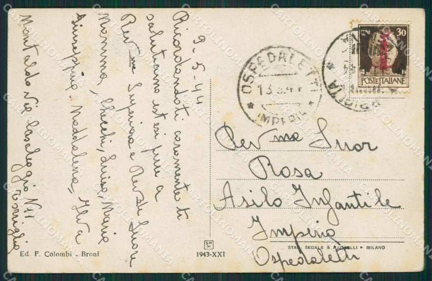 Genova Torriglia cartolina KV1562 – retro