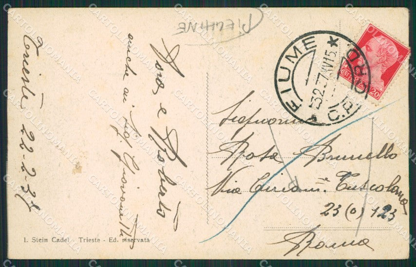 Trieste Città PIEGHINE cartolina KV1569 – retro
