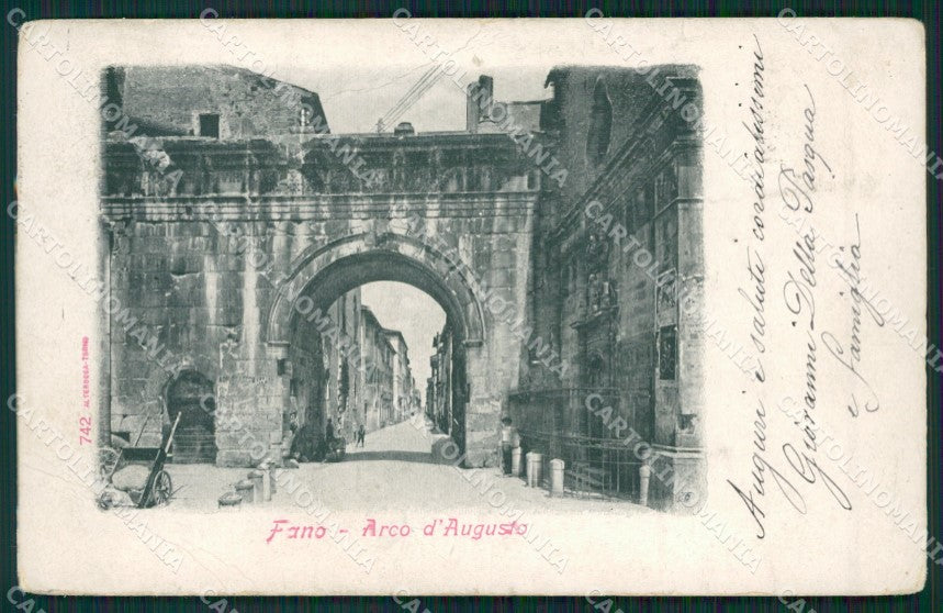 Pesaro Fano Alterocca 742 PIEGHE cartolina KV1586 – fronte