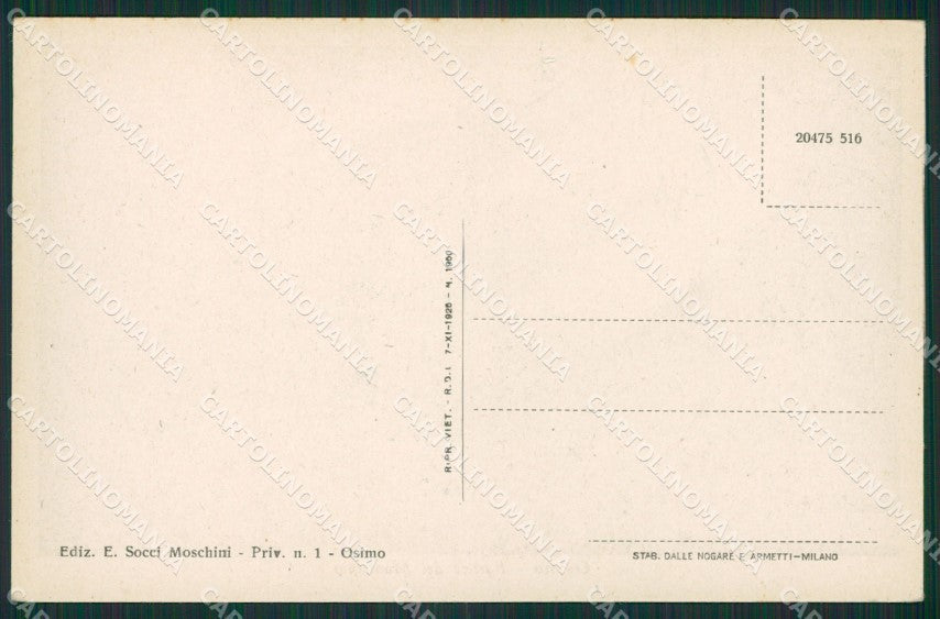 Ancona Osimo Municipio cartolina KV1613 – retro