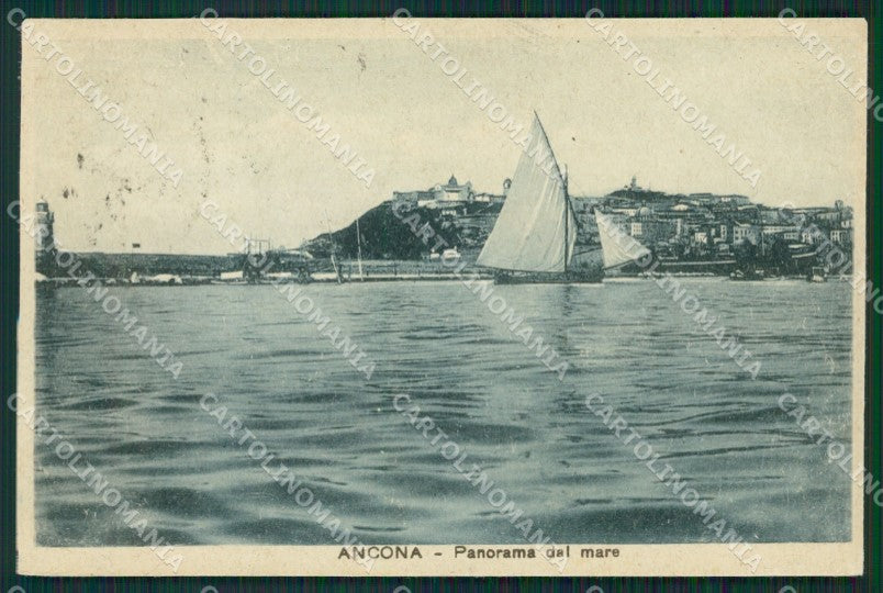 Ancona Città RIFILATA cartolina KV1637 – fronte