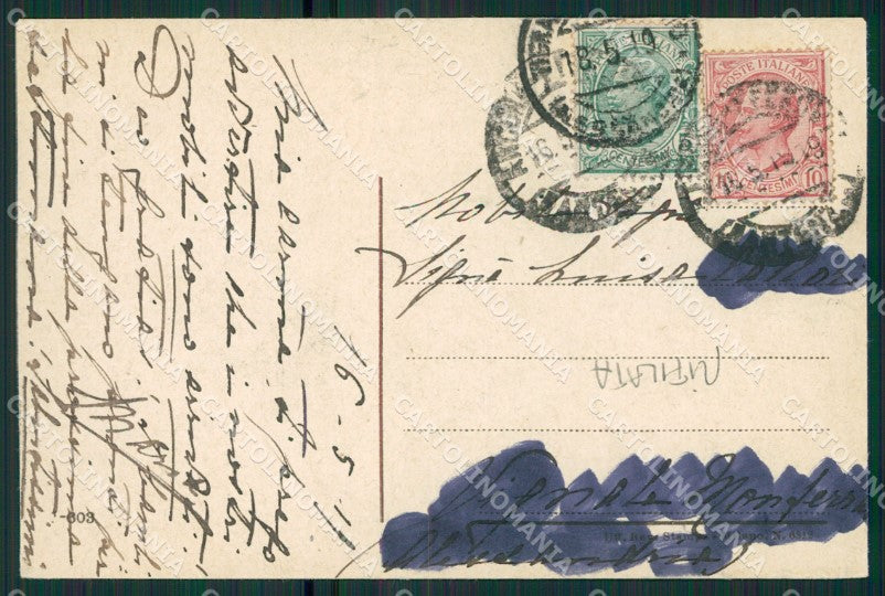 Ancona Città RIFILATA cartolina KV1637 – retro