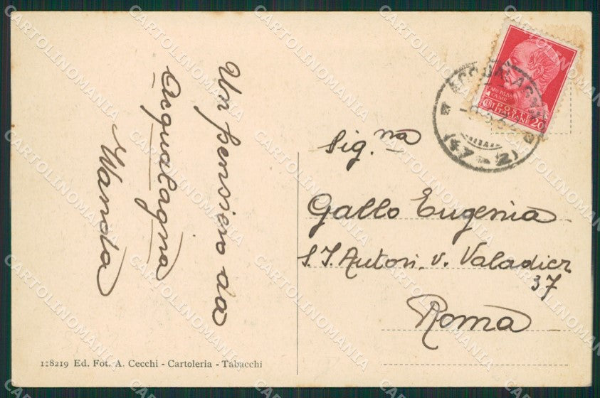 Pesaro Acqualagna cartolina KV1654 – retro