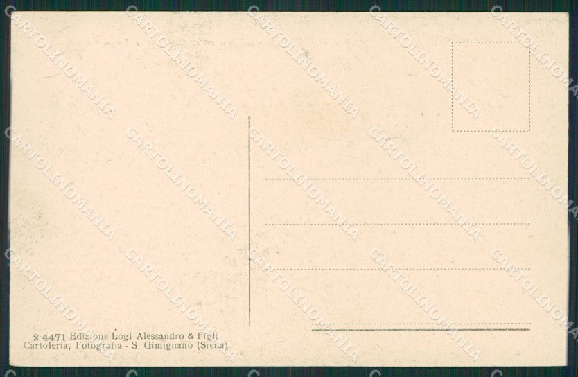 Siena San Gimignano cartolina KV1663 – retro