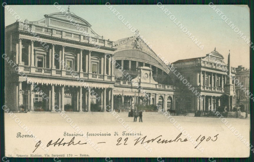 Roma Città Stazione PIEGHINA cartolina KV1665 – fronte