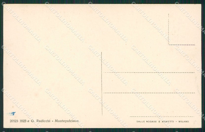 Siena Montepulciano cartolina KV1671 – retro