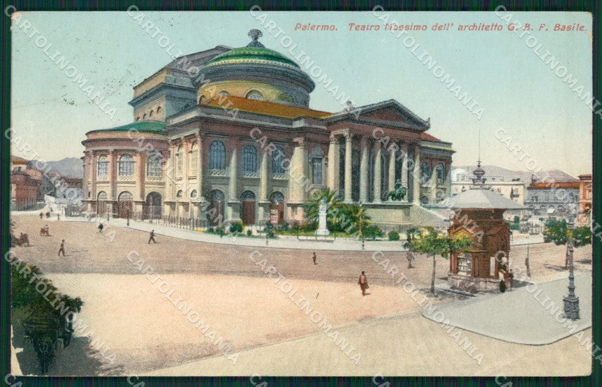 Palermo Città Teatro PIEGA cartolina KV1682 – fronte