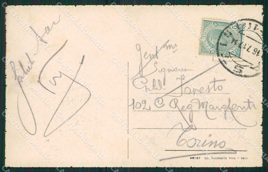 Asti Città PIEGA cartolina KV1703 – retro