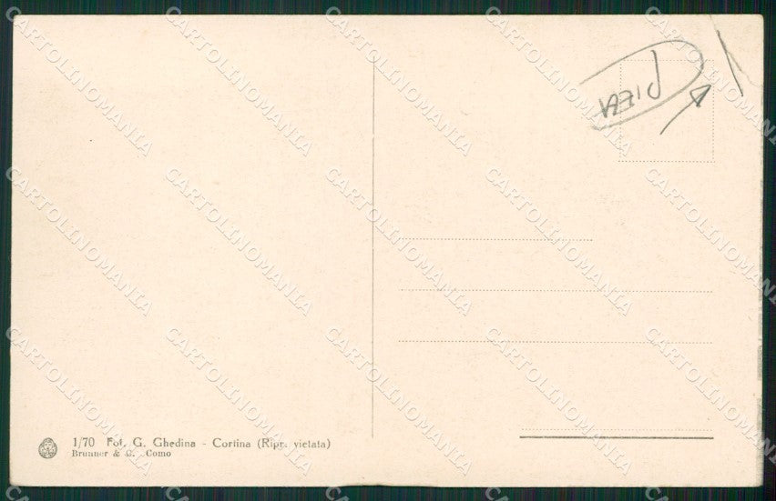 Belluno Cortina d'Ampezzo PIEGA cartolina KV1788 – retro