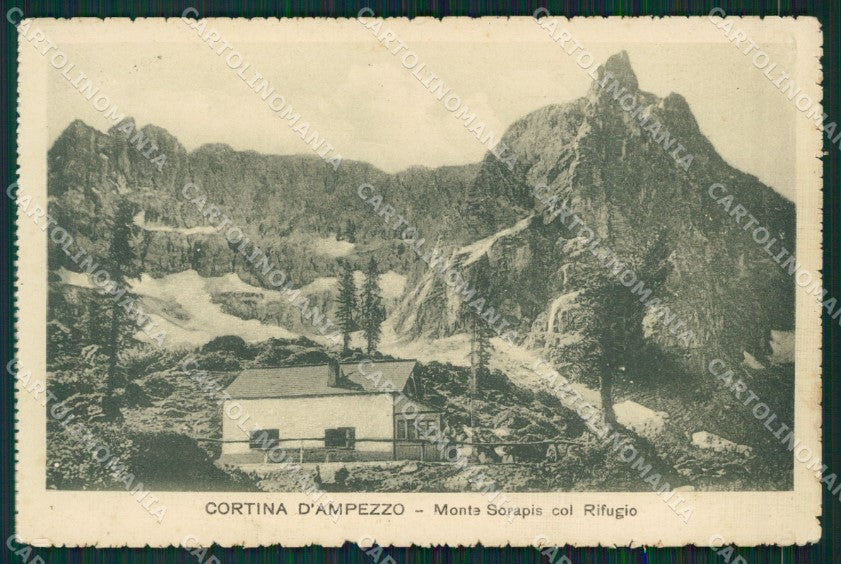 Belluno Cortina d'Ampezzo Prati PIEGA cartolina KV1814 – fronte