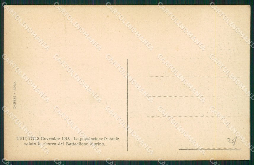 Trieste Città Militari cartolina KV1830 – retro