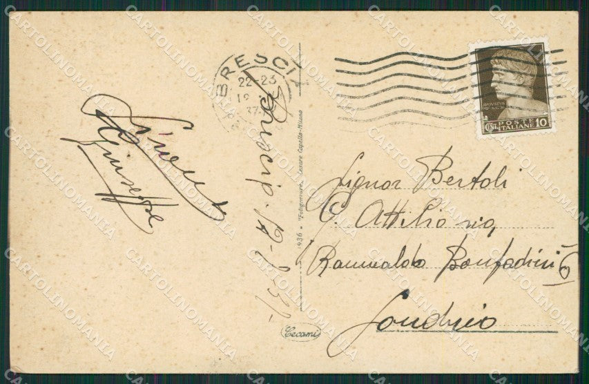 Brescia Città cartolina KV1835 – retro